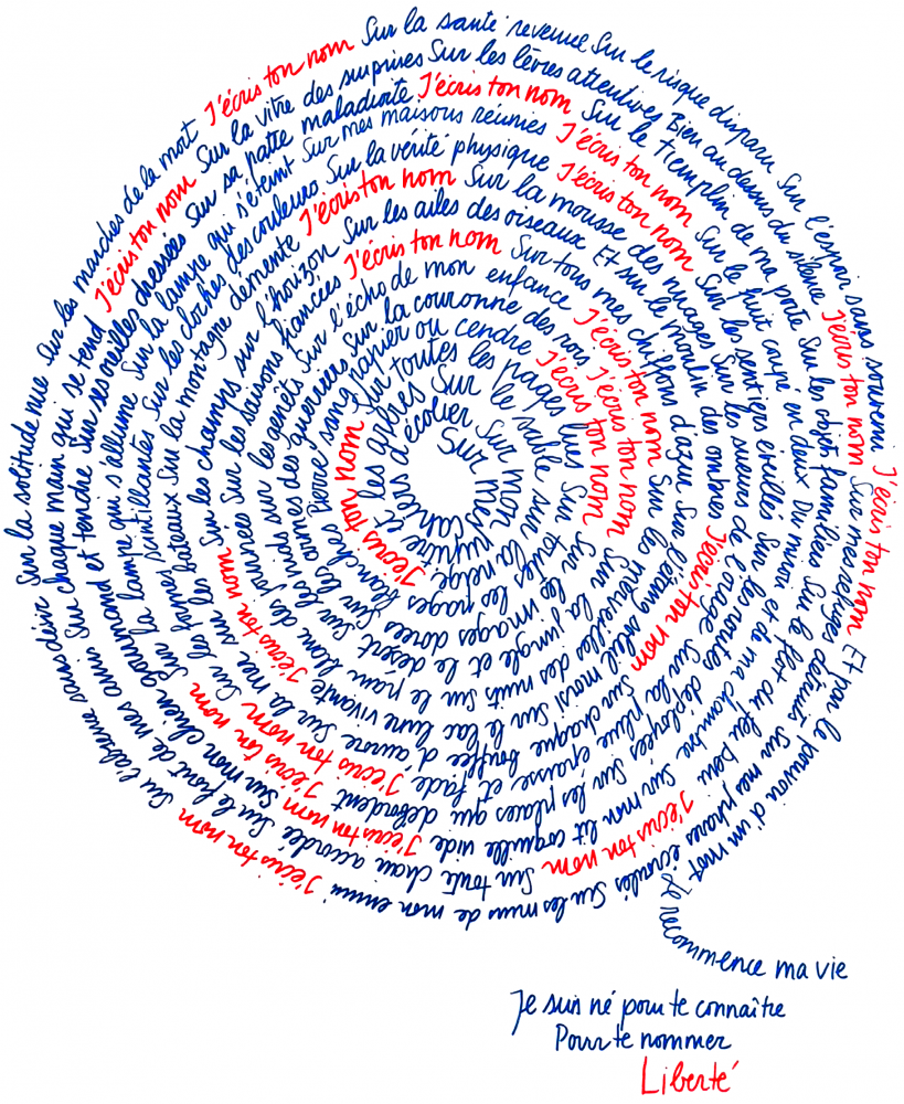 Je suis né pour te conna'itre, pour te nommer, Liberté